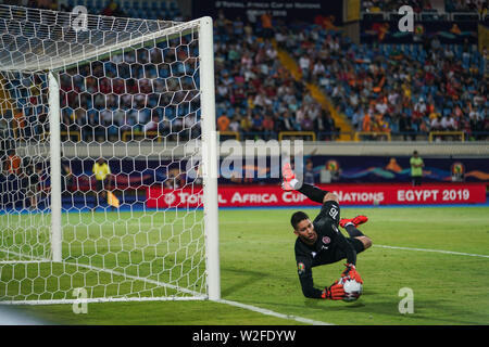 Ismailia, Égypte. 08 juillet, 2019. En France, le 8 juillet 2019 : Hassen Mouez de Tunisie de l'enregistrement d'un tourné pendant la coupe d'Afrique des Nations 2019 match entre le Ghana et la Tunisie à l'Ismaïlia Stadium à Ismaïlia, en Égypte. Ulrik Pedersen/CSM. Credit : Cal Sport Media/Alamy Live News Banque D'Images