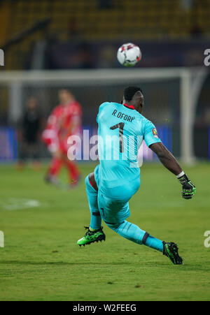 Ismailia, Égypte. 08 juillet, 2019. En France, le 8 juillet 2019 : Richard Ofori de Ghana passer la balle pendant la coupe d'Afrique des Nations 2019 match entre le Ghana et la Tunisie à l'Ismaïlia Stadium à Ismaïlia, en Égypte. Ulrik Pedersen/CSM. Credit : Cal Sport Media/Alamy Live News Banque D'Images