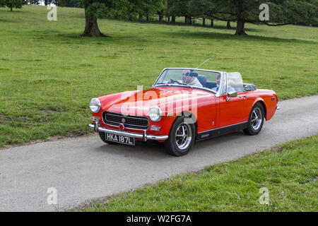 Motoring classics, historiques, vintage motors and collectibles 2019 ; Leighton Hall show transport, collection de voitures & véhicules vétéran d'antan. Banque D'Images