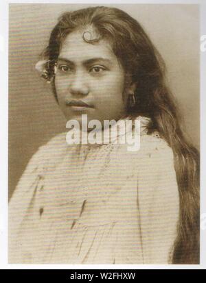 Charles Georges Spitz - tahitienne. Banque D'Images