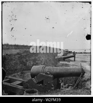 Charleston, Caroline du Sud (aux environs). Fort Johnson, James Island, montrant le visage vers le chenal Banque D'Images