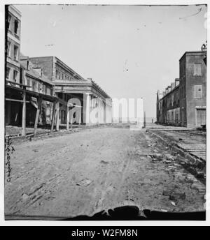 Charleston, Caroline du Sud. Vendue Range, à l'est de près de l'angle d'East Bay Street Banque D'Images