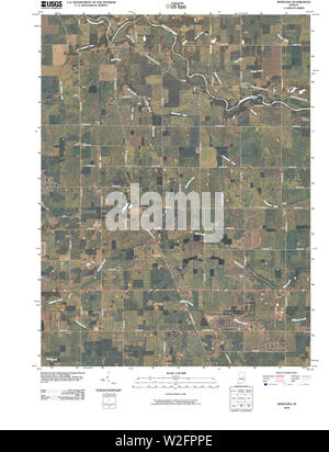 Carte TOPO USGS Indiana EN Wheeling 20100525 Restauration TM Banque D'Images