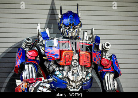 Optimus Prime transformateur bot. Universal Studios. D'Orlando. La Floride. USA Banque D'Images
