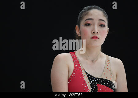 WAN-TING SHEN de Taipei, l'exécution en Seniors Femmes danse en solo, dans le style de danse, jeux, 2019 ROULEAU DE MONDE au Palau Sant Jordi, le 08 juillet 2019, Barcelone, Espagne. Credit : Raniero Corbelletti/AFLO/Alamy Live News Banque D'Images