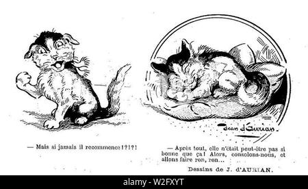 CHAT 3 - Le Journal amusant 13 janvier 1912 (3). Banque D'Images