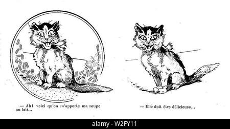 CHAT 1 - Le Journal amusant 13 janvier 1912. Banque D'Images