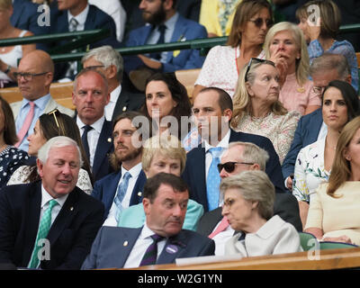 Londres, Royaume-Uni. 08 juillet, 2019. Londres, ANGLETERRE - 08 juillet : Atmosphère assiste à la septième journée du championnat de tennis de Wimbledon à l'All England Lawn Tennis et croquet Club le 08 juillet 2019, à Londres, en Angleterre. Personnes : Atmosphère tempêtes Crédit : Media Group/Alamy Live News Banque D'Images