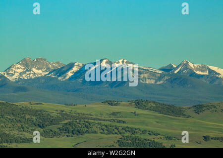 les montagnes et les contreforts de beaverhead ont été vus depuis le col de big hole près de jackson, montana Banque D'Images