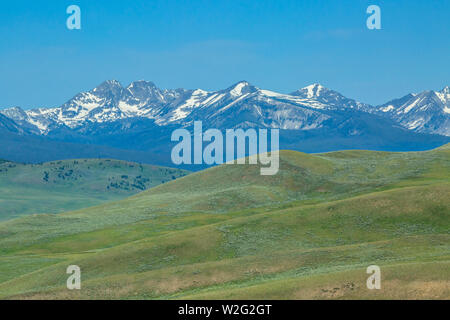 les montagnes et les contreforts de beaverhead ont été vus depuis le col de big hole près de jackson, montana Banque D'Images