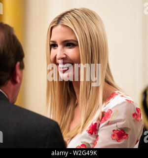 Washington, United States. 08 juillet, 2019. Ivanka Trump dans l'East Room de la Maison Blanche à Washington, DC. Credit : SOPA/Alamy Images Limited Live News Banque D'Images