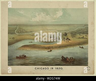 Chicago en 1820 Banque D'Images