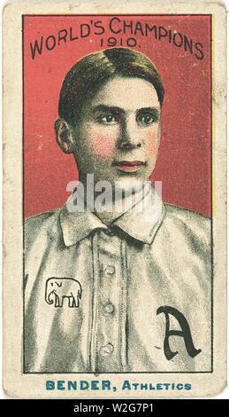 Chef de Bender, Philadelphie athlétisme, baseball card portrait Banque D'Images