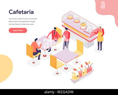 Librairie Illustration Concept. Conception isométrique concept de conception de page web pour le site Web et site web mobile.Vector illustration Illustration de Vecteur