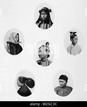 COIFFURE femme chinoise. Banque D'Images