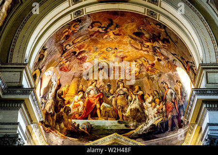 Fresque de Notre Dame de l'Assomption, la cathédrale de Palerme, Sicile, Italie. Banque D'Images