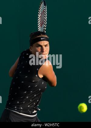 Sebalenka Aryna jouer au tennis à Eastbourne 2019 International Nature Valley Banque D'Images