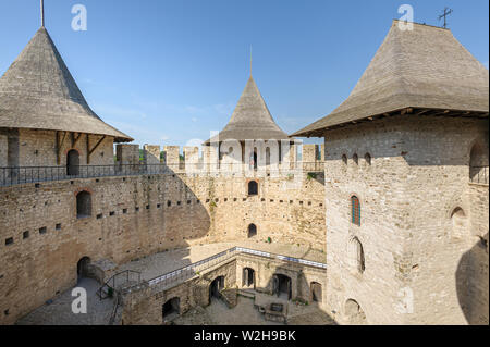 L'espace intérieur de la forteresse médiévale de Soroca, République de Moldova Banque D'Images