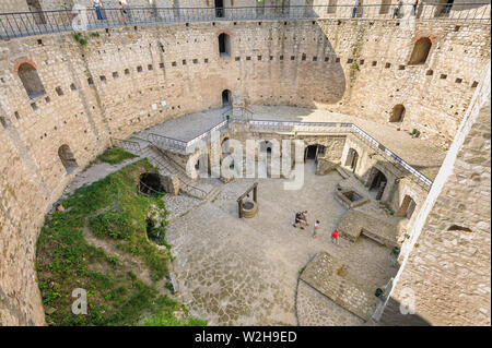 L'espace intérieur de la forteresse médiévale de Soroca, République de Moldova Banque D'Images