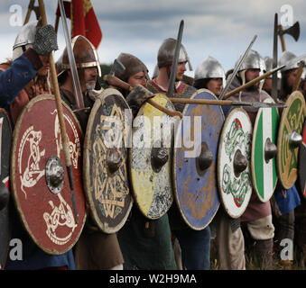 Les Vikings scandinaves craignaient des guerriers de Scandinavie Banque D'Images