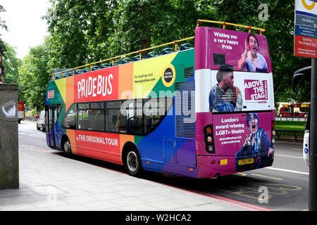 Fierté bus, Londres, Royaume-Uni Banque D'Images