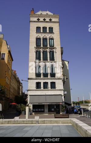 Art Nouveau par Place Benoît Crepu à Lyon, France. Banque D'Images