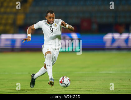 En France, le 8 juillet 2019 : Pierre Jordan Ayew du Ghana lors de la coupe d'Afrique des Nations 2019 match entre le Ghana et la Tunisie à l'Ismaïlia Stadium à Ismaïlia, en Égypte. Ulrik Pedersen/CSM. Banque D'Images