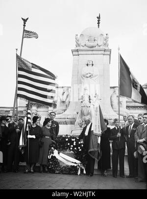 Cérémonie à Columbus Fountain, Union Station, Washington, D.C. ca. 1934 Banque D'Images