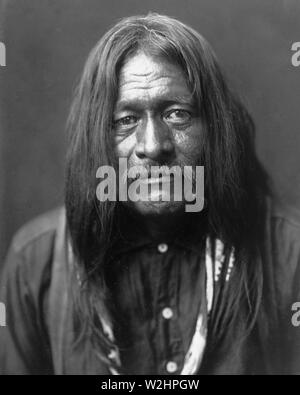 Edward S. Curtis indiens des États-Unis - Hoo-Man-Hai, Maricopa Indian portrait ca. 1907 Banque D'Images