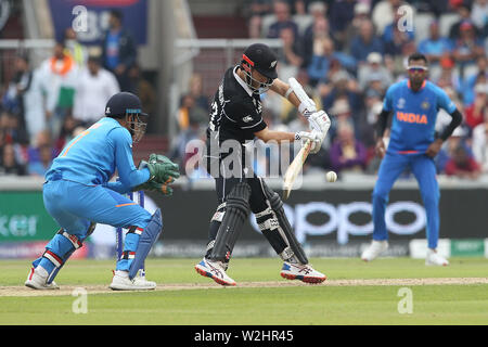 Manchester, UK. 09 juillet 2019. Match entre l'Inde et la Nouvelle-Zélande à Old Trafford, Manchester Le mardi 9 juillet 2019. (Crédit : Mark Fletcher | MI News) Credit : MI News & Sport /Alamy Live News Banque D'Images