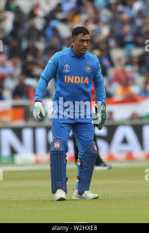 Manchester, UK. 09 juillet 2019. Match entre l'Inde et la Nouvelle-Zélande à Old Trafford, Manchester Le mardi 9 juillet 2019. (Crédit : Mark Fletcher | MI News) Credit : MI News & Sport /Alamy Live News Banque D'Images