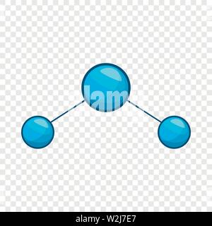 L'icône de la molécule d'eau, style cartoon Illustration de Vecteur