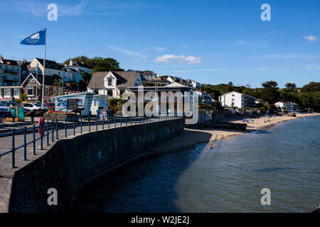 Une vue générale de Saundersfoot, Pembrokeshire, Pays de Galles. Banque D'Images