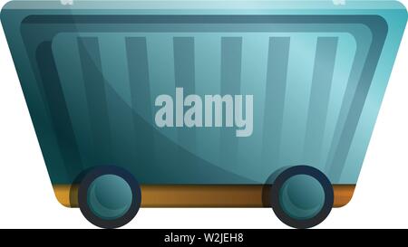 Minéral wagon icône du panier. Caricature de minéral wagon panier icône vecteur pour la conception web isolé sur fond blanc Illustration de Vecteur