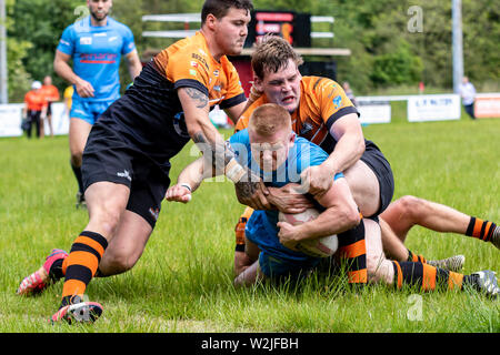 Torfaen Tigers v Toutes les médailles à Pontypool RFC United dans le sud de RFL Conférence sur le 18 mai 2019. Lewis Mitchell/AGRL Banque D'Images