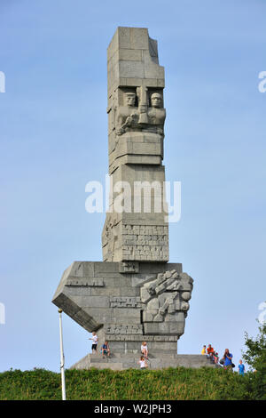 Westerplatte Monument, Monument aux défenseurs de la Côte, Pomnik Obrońców Wybrzeża, Gdańsk, Péninsule de Westerplatte, Pologne, Europe Banque D'Images