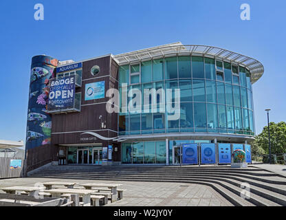 National Marine Aquarium sur Plymouth Barbican, le centre international de recherche et d'vissitor  attraction Plymouth Sutton Harbour Banque D'Images