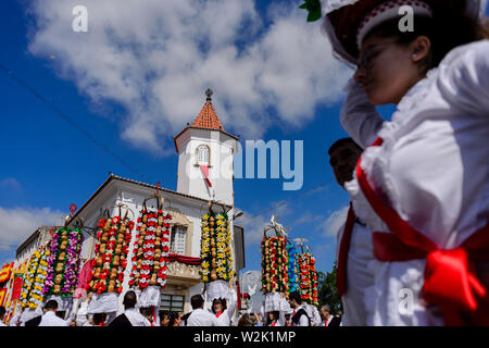 Festa Dos Tabuleiros (le Festival des bacs) à Tomar, Portugal Banque D'Images