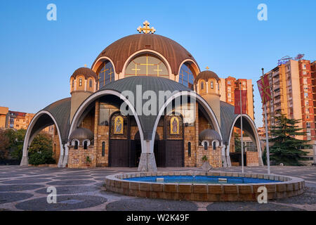 Cathédrale orthodoxe Saint Clement à Skopje, en utilisant l'architecture voûtée Banque D'Images