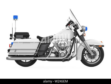 La patrouille de police isolés Moto Banque D'Images