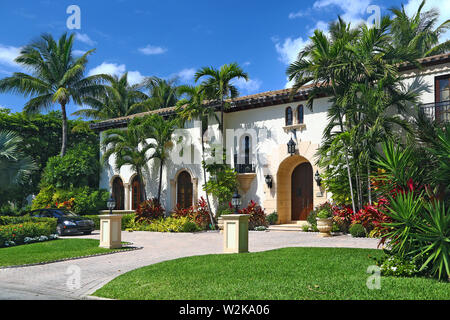 Superbe hôtel particulier à Palm Beach Banque D'Images