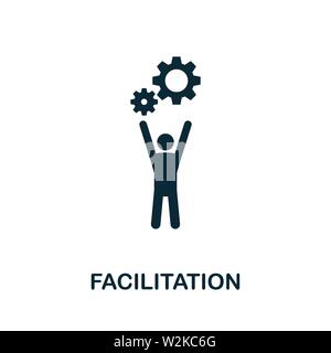 Symbole d'icône de vecteur de facilitation. Signe créatif de la collection Agile Icons. Icône de facilitation à plat remplie pour ordinateur et mobile Illustration de Vecteur