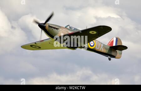 Hawker Hurricane Mk.I P2902 (G-ROBT) Dunkerque volant à la vétéran militaire Shuttleworth Bourget sur le 7 juillet 2019 Banque D'Images