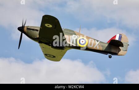 Hawker Hurricane Mk.I P2902 (G-ROBT) Dunkerque volant à la vétéran militaire Shuttleworth Bourget sur le 7 juillet 2019 Banque D'Images