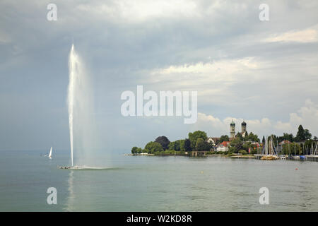 Fontaine sur Bodensee. Friedrichshafen. Allemagne Banque D'Images