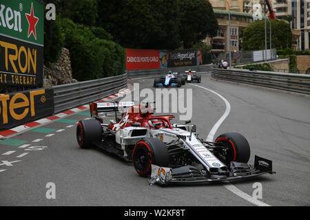 Kimi Raikkonen, Alfa Romeo Racing, Alfa Romeo C38, Monaco GP, 2019 Montecarlo Banque D'Images