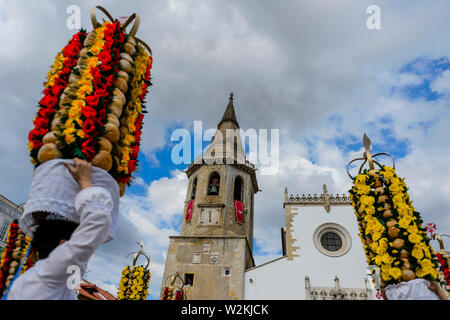 Festa Dos Tabuleiros (le Festival des bacs) à Tomar, Portugal Banque D'Images