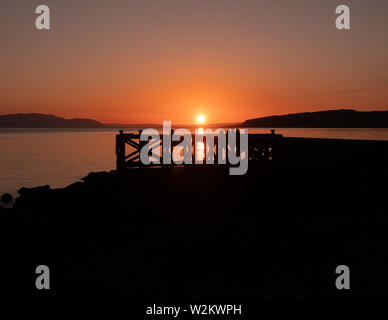 Portencross coucher du soleil Banque D'Images