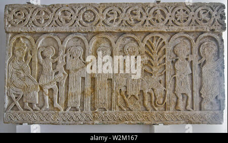 Le retable de l'église de St Dominique. Musée archéologique de Zadar, Croatie Banque D'Images