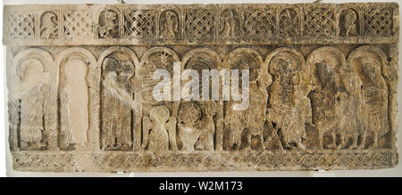 Le retable de l'église de St Dominique. Musée archéologique de Zadar, Croatie Banque D'Images